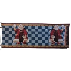 Table runner and 6 placements Santa Ho Ho Ho. tapestry